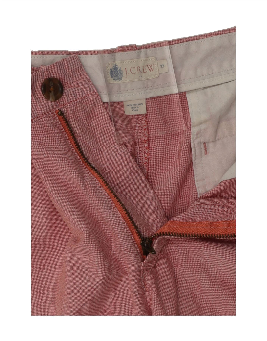 J. CREW Mens Chino Shorts W33 Medium Pink Cotton Vintage J. Crew and Second-Hand J. Crew from Messina Hembry 