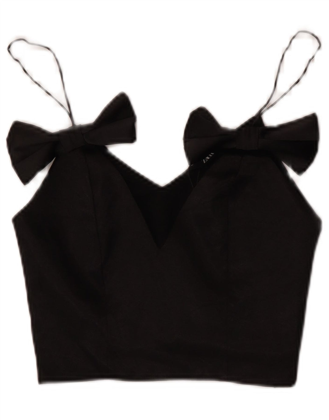 Canotta corta da donna Zara UK 4 XS poliestere nero