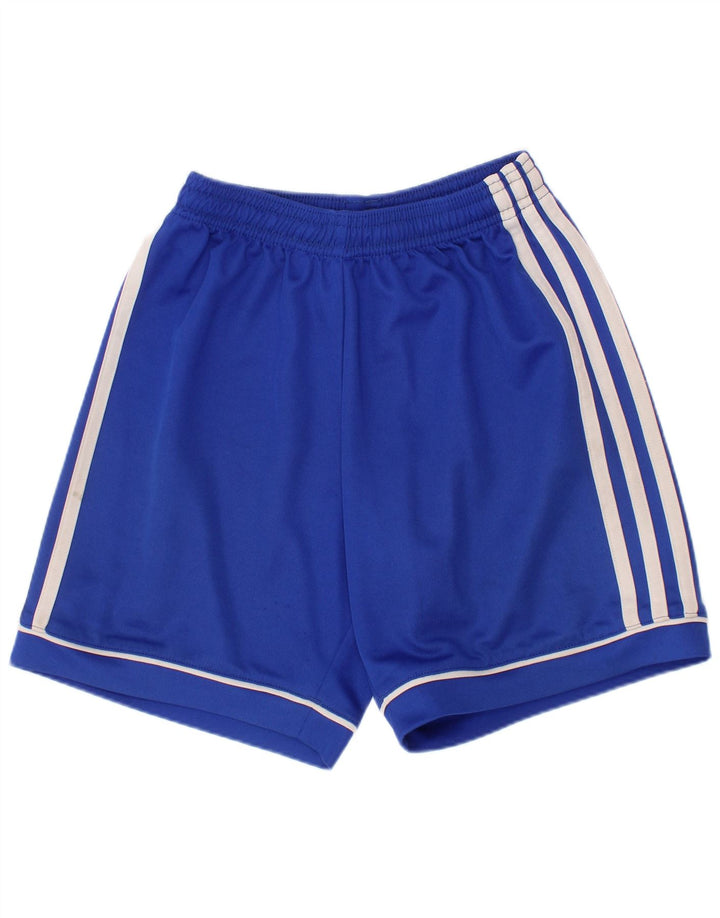 Pantaloncini sportivi Adidas Climalite da ragazzo 9-10 anni in poliestere blu