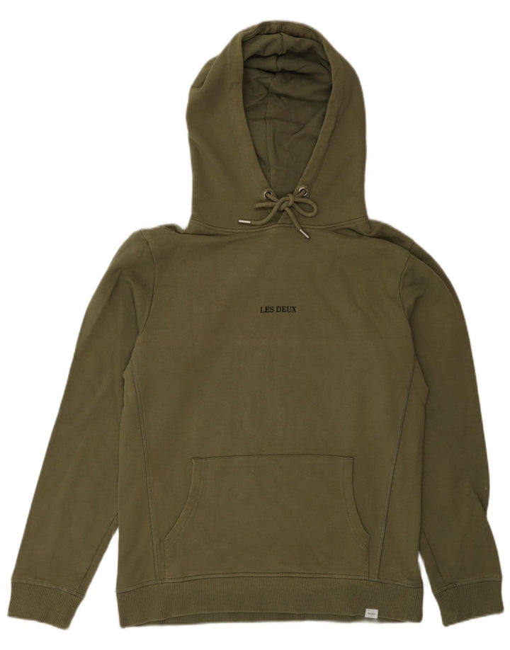 Maglione con cappuccio da uomo Les Deux piccolo in cotone kaki