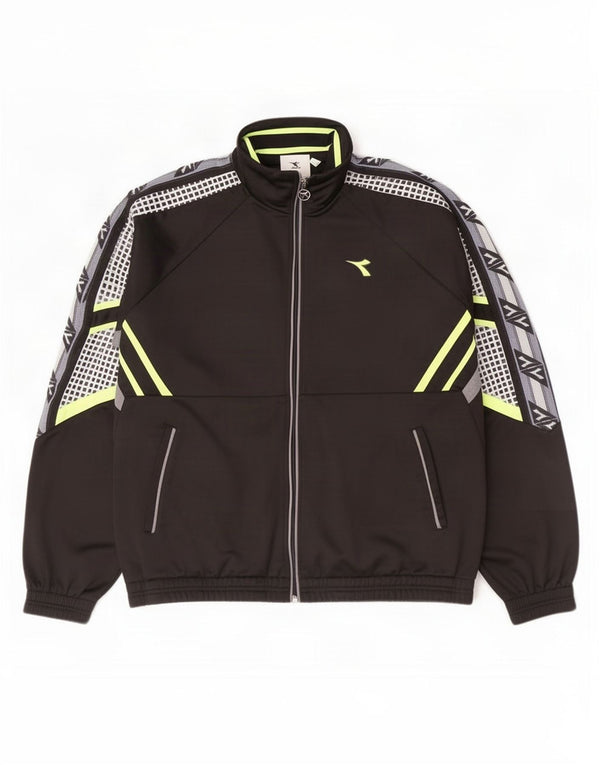 Giacca da tuta da uomo Diadora UK 46 2XL Poliestere color block nero