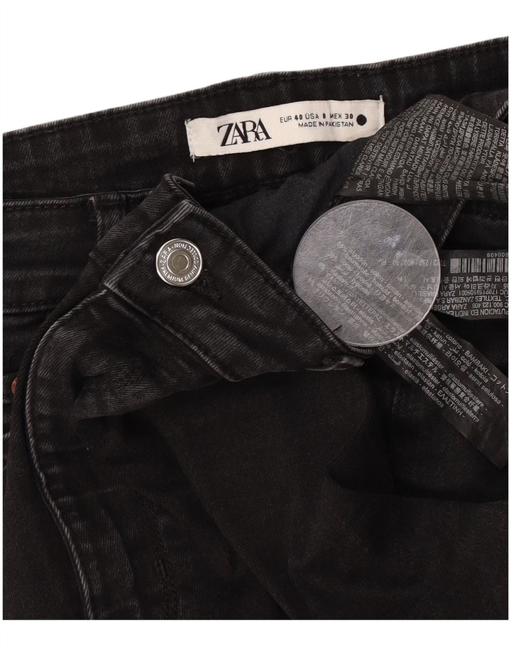 Jeans svasati da donna Zara EU 40 medio W30 L30 cotone nero