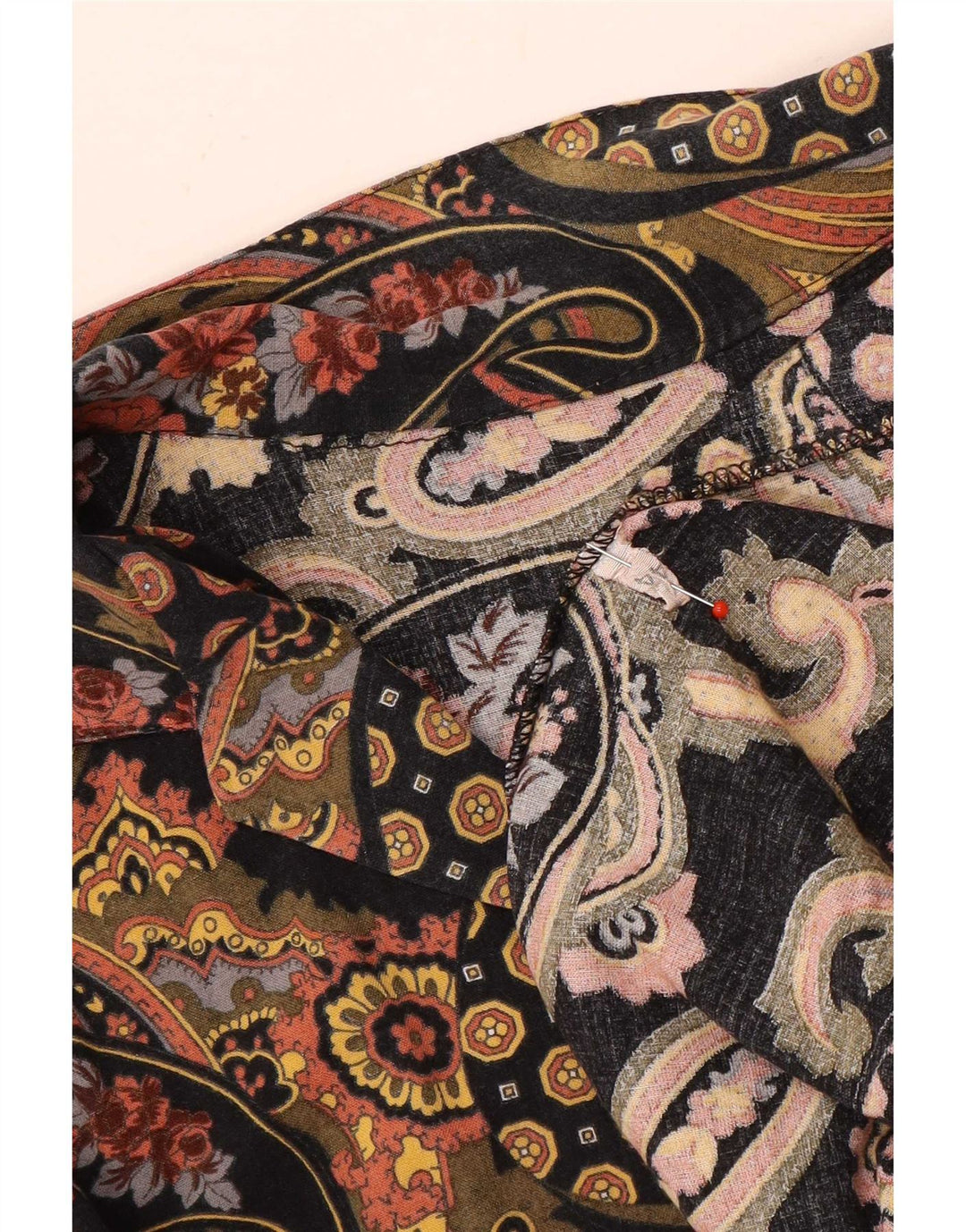 Camicetta camicia vintage da donna IT 44 Paisley medio multicolore