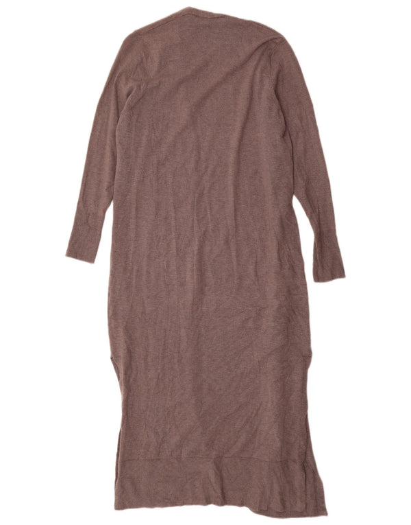 Maglione cardigan lungo a vestibilità ampia da donna Zara UK 10 piccolo grigio