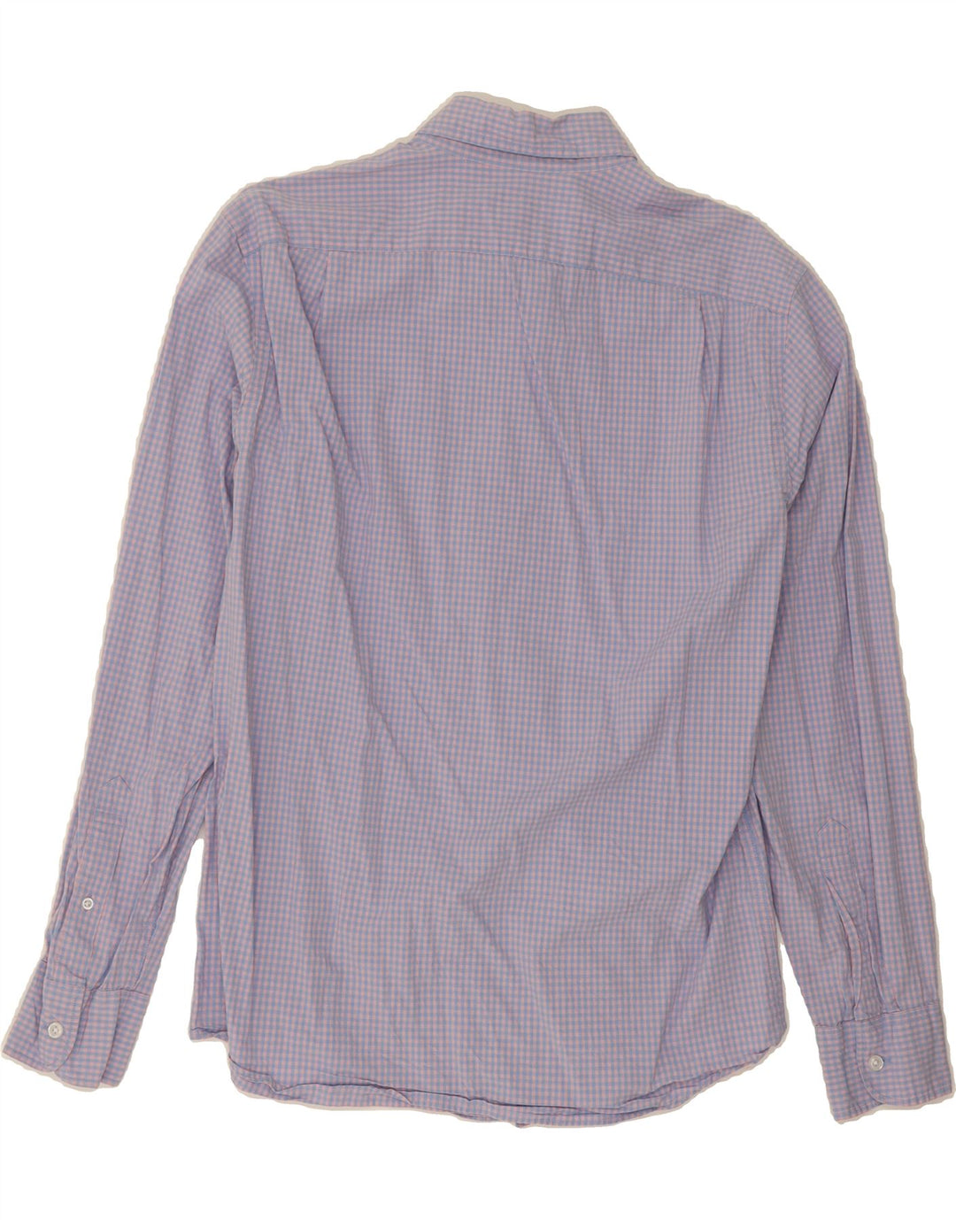 J. CREW Mens Flex Slim Shirt Medium Blue Gingham Cotton Vintage J. Crew and Second-Hand J. Crew from Messina Hembry 