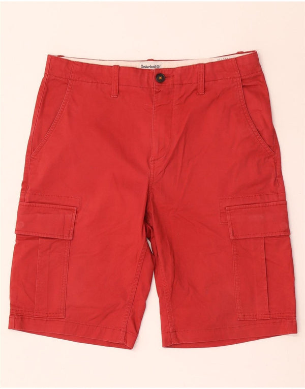 Pantaloncini cargo da uomo dalla vestibilità rilassata Timberland W31 cotone rosso medio
