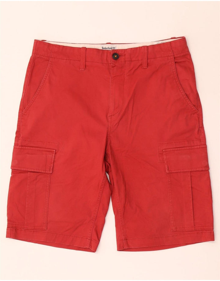 Pantaloncini cargo da uomo dalla vestibilità rilassata Timberland W31 cotone rosso medio