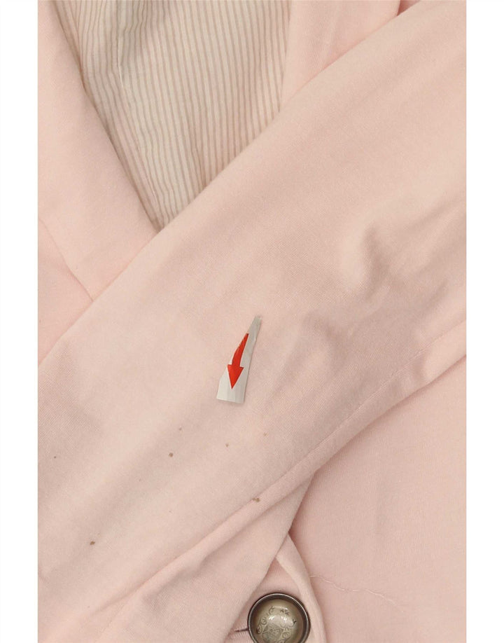Giacca blazer a 1 bottone da donna Zara UK 14 grande rosa viscosa
