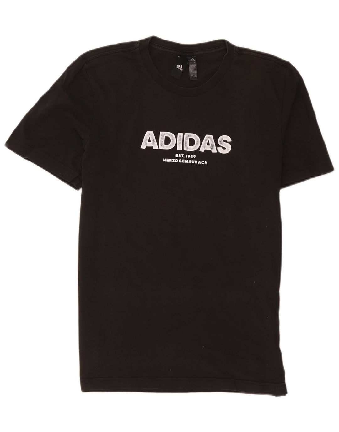 T-shirt grafica da uomo Adidas Top in cotone nero medio