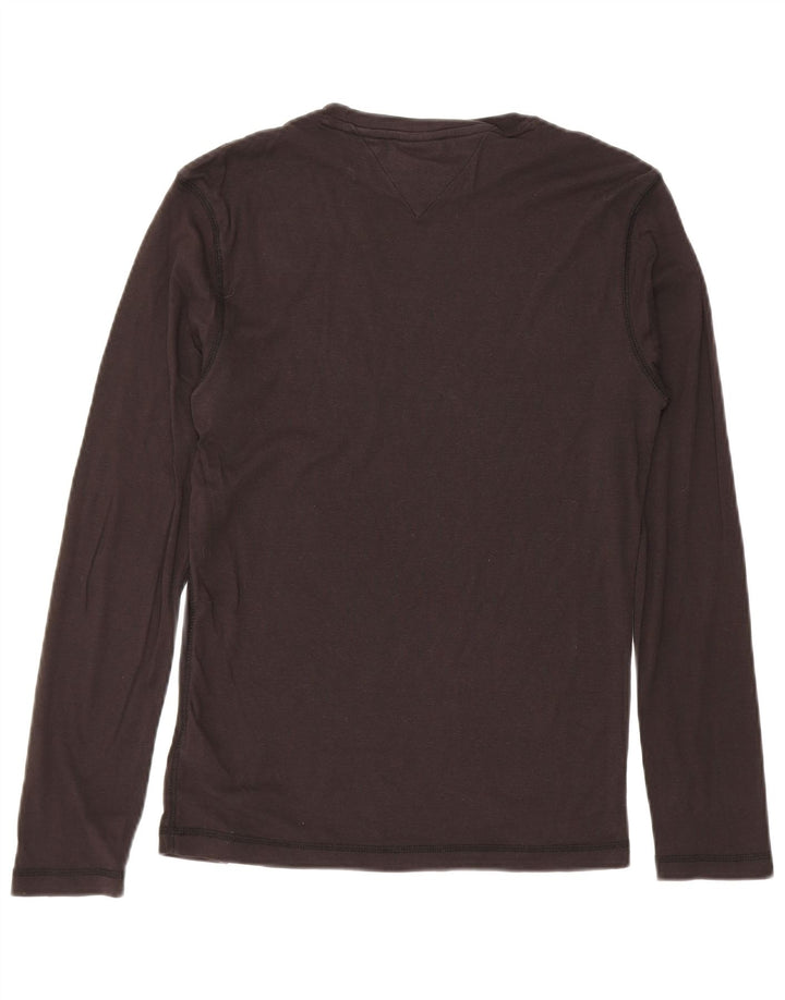 TOMMY HILFIGER Mens Top Long Sleeve Medium Black Cotton