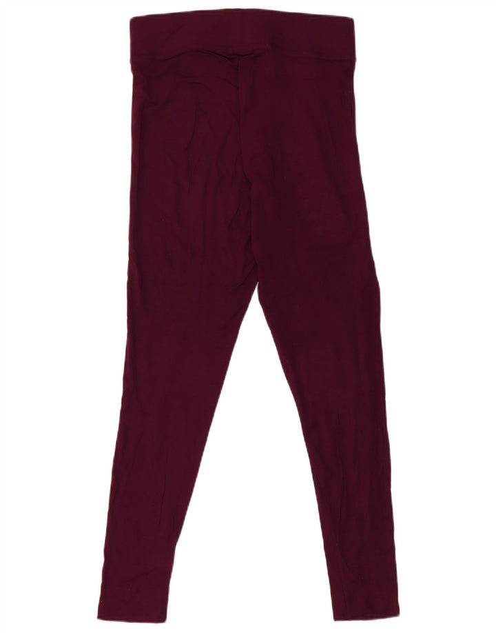 Leggings da donna Marks & Spencer UK 10 piccoli in viscosa bordeaux