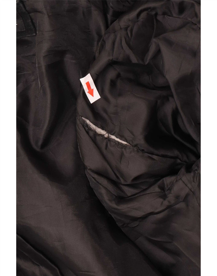 Giacca in pelle con cappuccio da donna Zarro IT 42 media nera