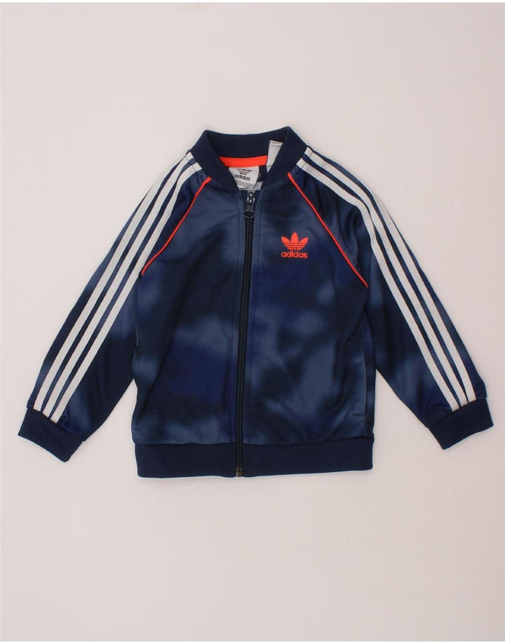 ADIDAS Baby Boys Tracksuit Top Jacket 12-18 Months Blue Tie Dye Polyester Vintage Adidas and Second-Hand Adidas from Messina Hembry 