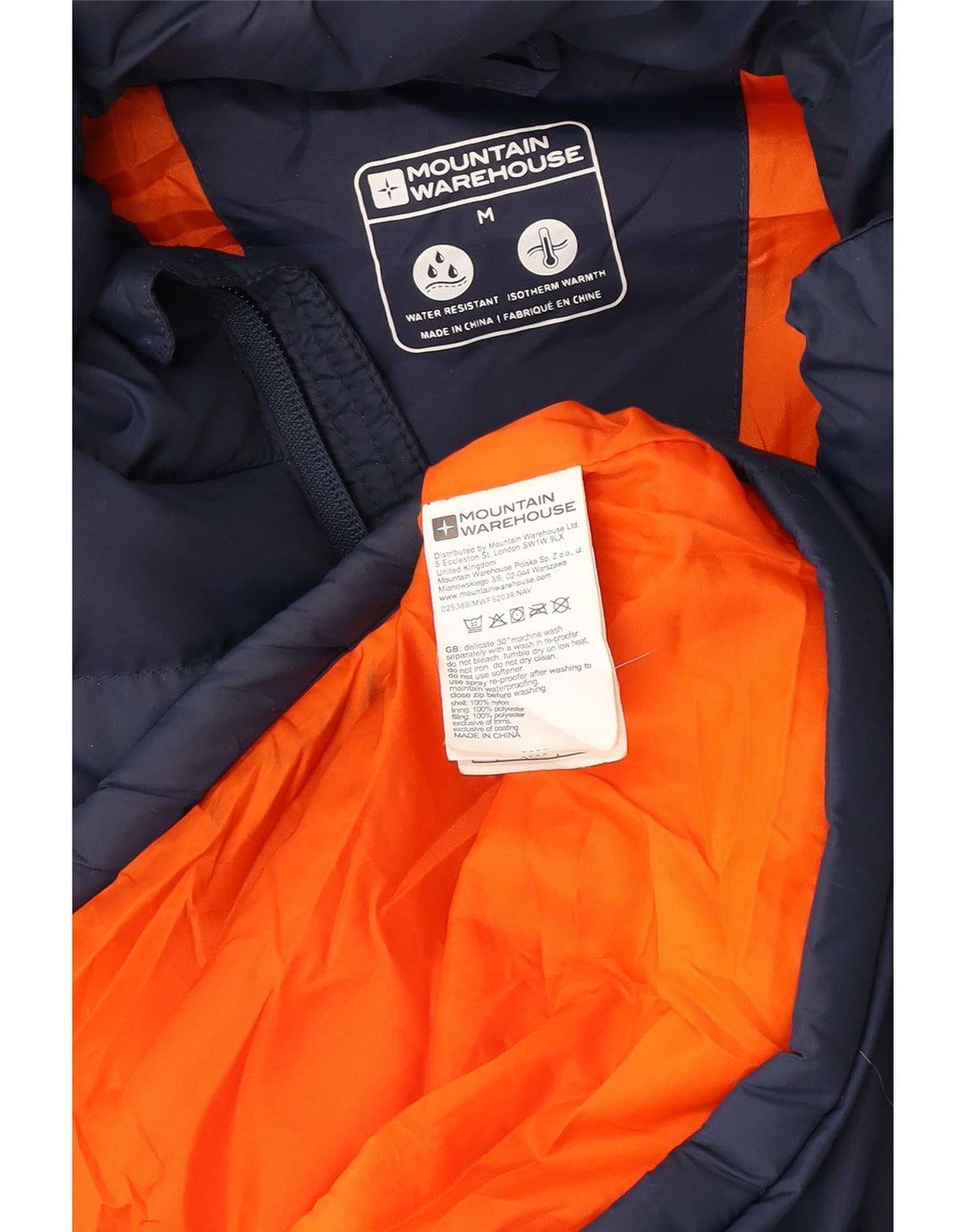 Gilet imbottito da uomo Mountain Warehouse UK 38 medio in nylon blu navy