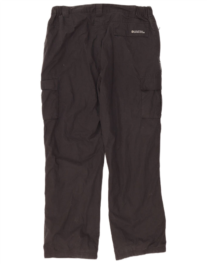 MOUNTAIN WAREHOUSE Pantaloni cargo dritti da uomo W38 L32 poliestere nero