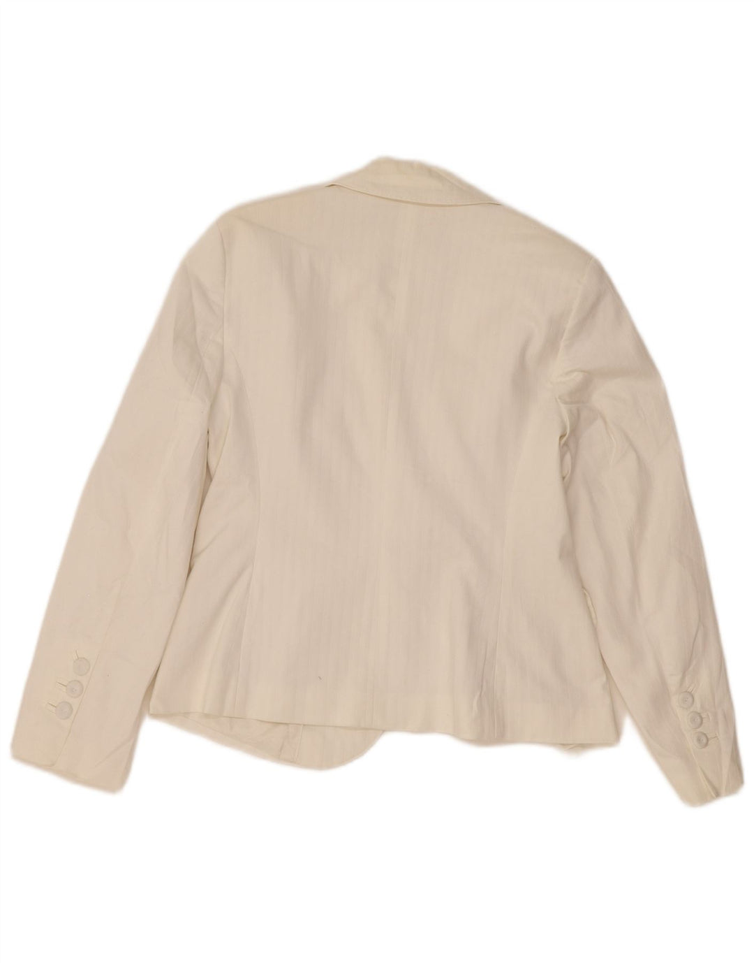 Giacca blazer a 2 bottoni Marks & Spencer da donna UK 12 cotone bianco medio