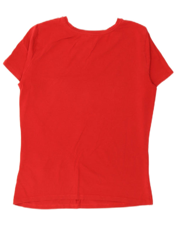 T-shirt grafica da donna Armani Jeans Top IT 44 rosso medio in cotone