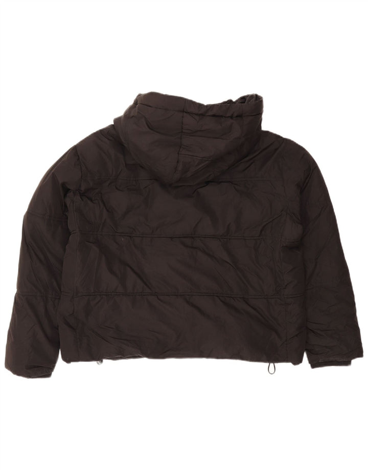 Giacca imbottita oversize con cappuccio da donna Zara UK 10 piccola poliestere nero