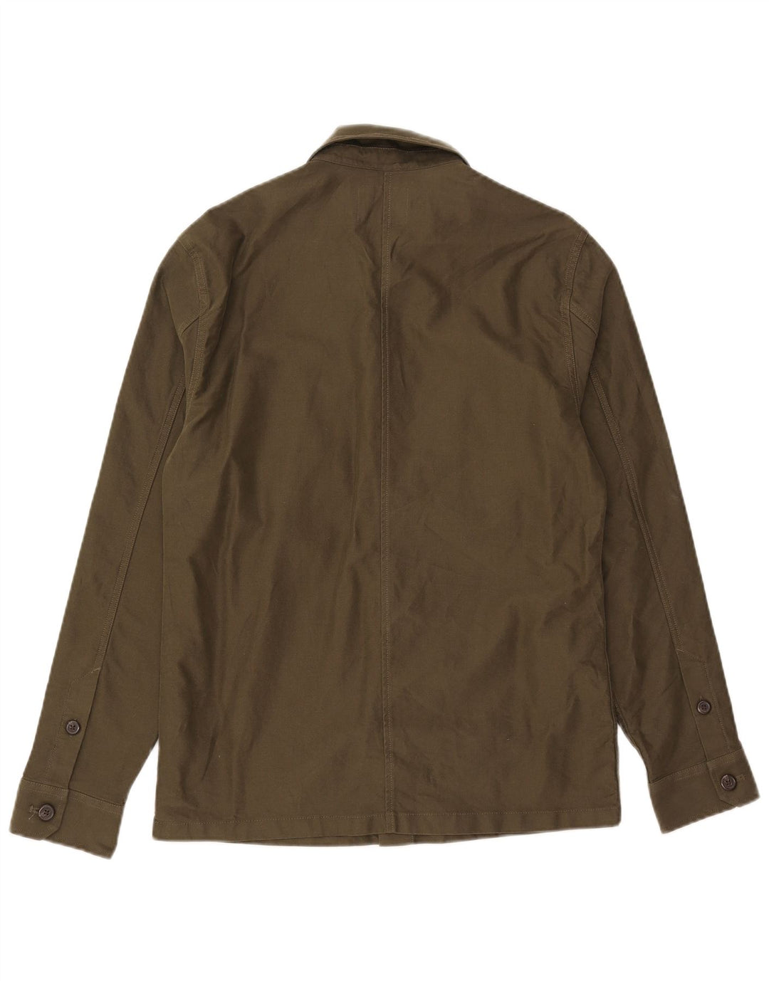 Camicia overshirt da uomo Marks & Spencer piccola in cotone kaki
