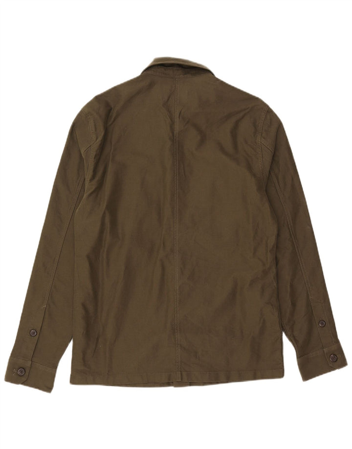 Camicia overshirt da uomo Marks & Spencer piccola in cotone kaki