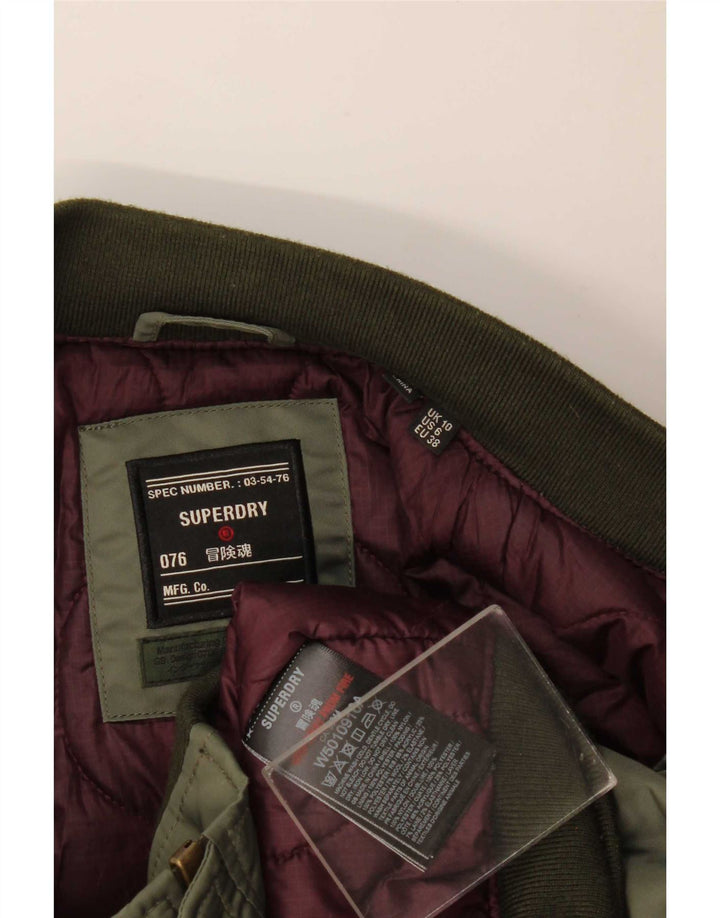 Giacca da volo oversize da donna MA-1 Superdry UK 10 Small Khaki Colorblock