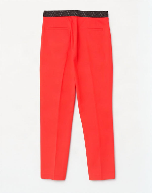 Pantaloni corti slim da donna Zara grandi W30 L26 cotone color block rosso