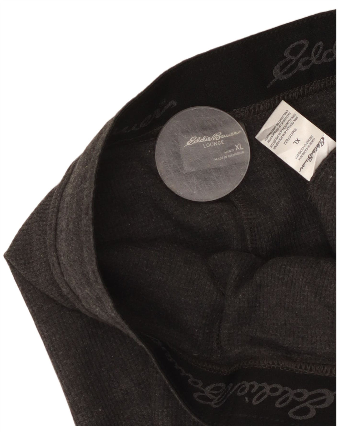 Pantaloncini sportivi da uomo Eddie Bauer XL in cotone grigio