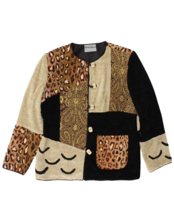 Giacca blazer oversize da donna Indigo Moon UK 10 piccola multicolore