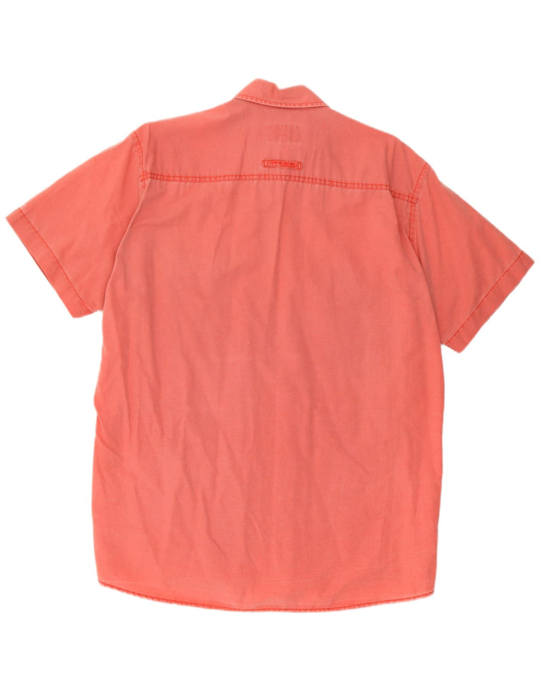 Camicia a maniche corte da uomo Camel Active grande in cotone rosa
