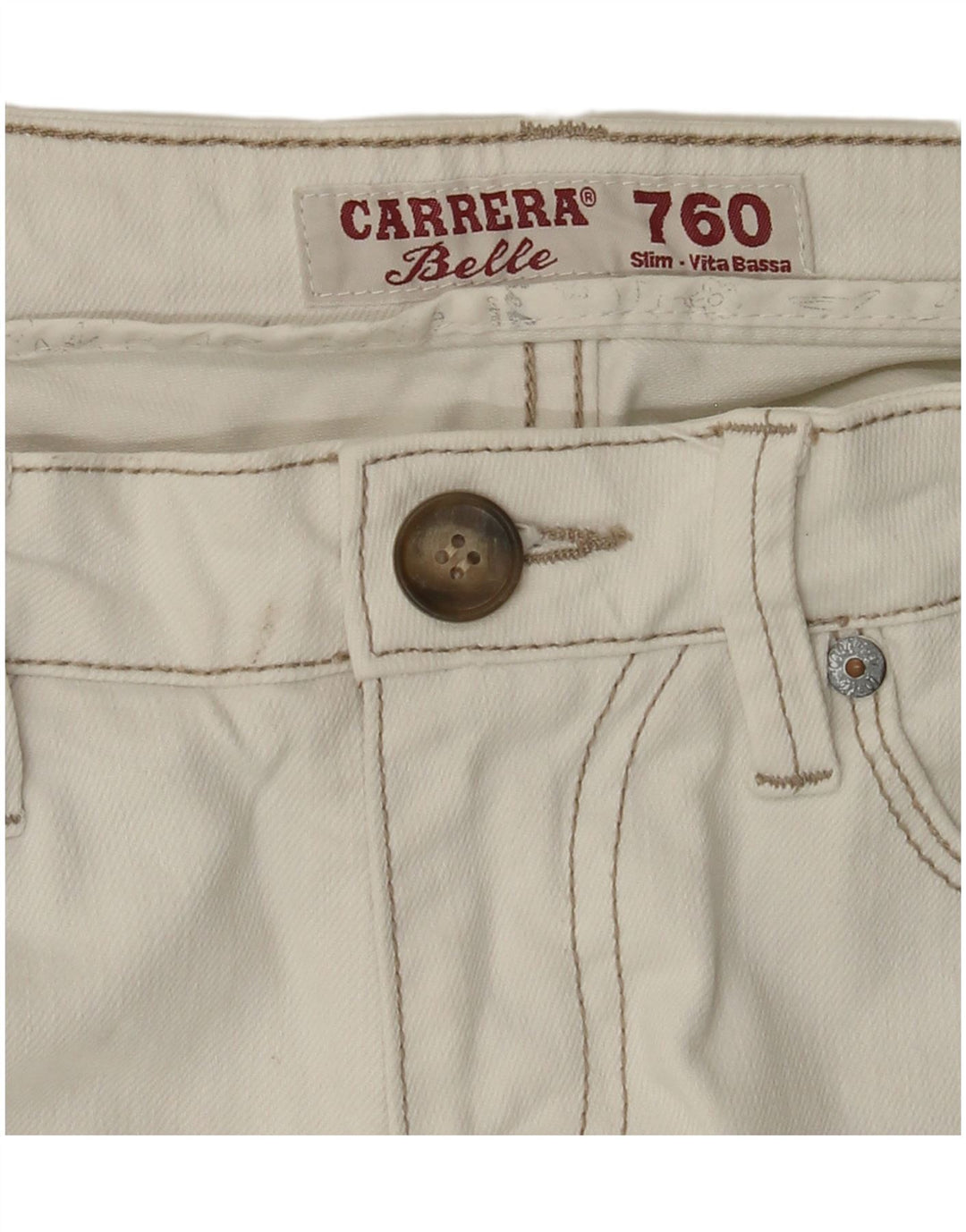 Jeans slim da donna CARRERA W30 L30 bianchi