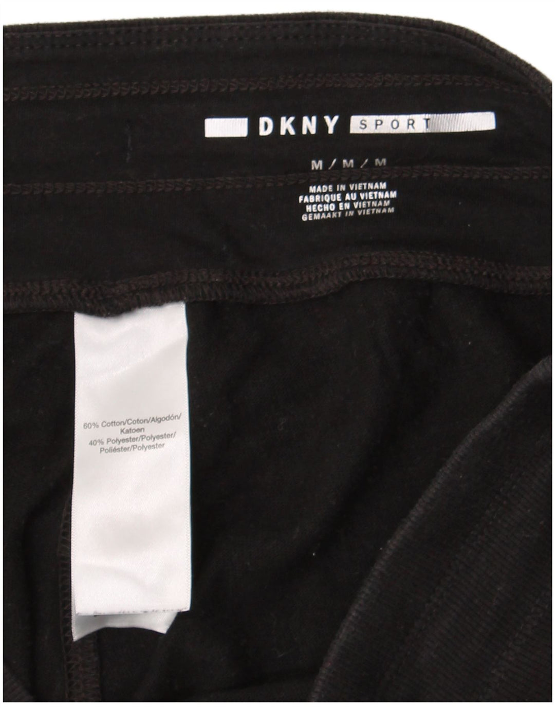 Pantaloni da tuta Dkny da donna con grafica corta da jogging UK 14 medio nero