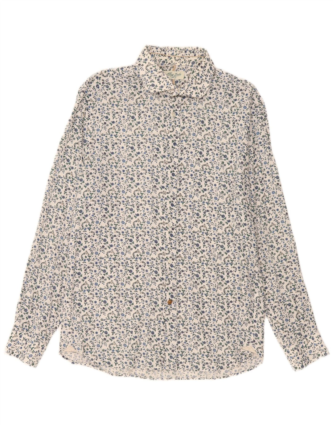 Camicia da uomo Alley Docks XL in lino floreale bianco