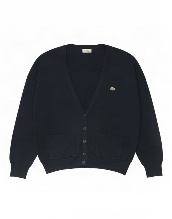 Maglione cardigan da uomo Lacoste taglia 6 XL cotone blu navy