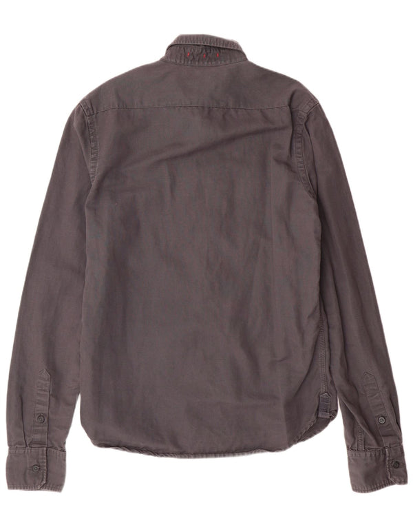 Camicia da uomo Superdry XL in cotone grigio