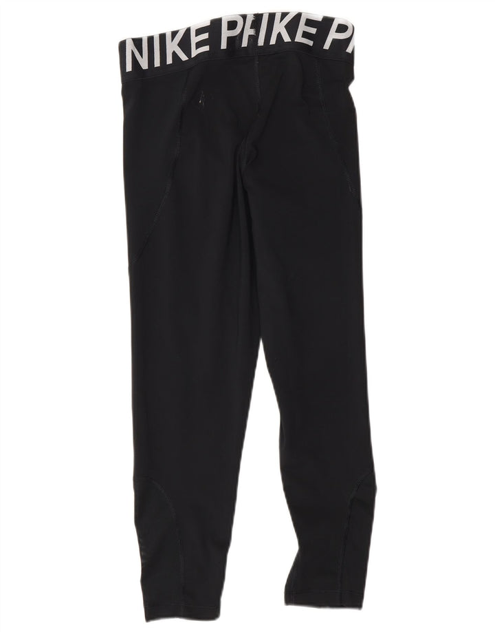 Leggings Nike Dri Fit Graphic Capri da donna UK 10 piccoli neri