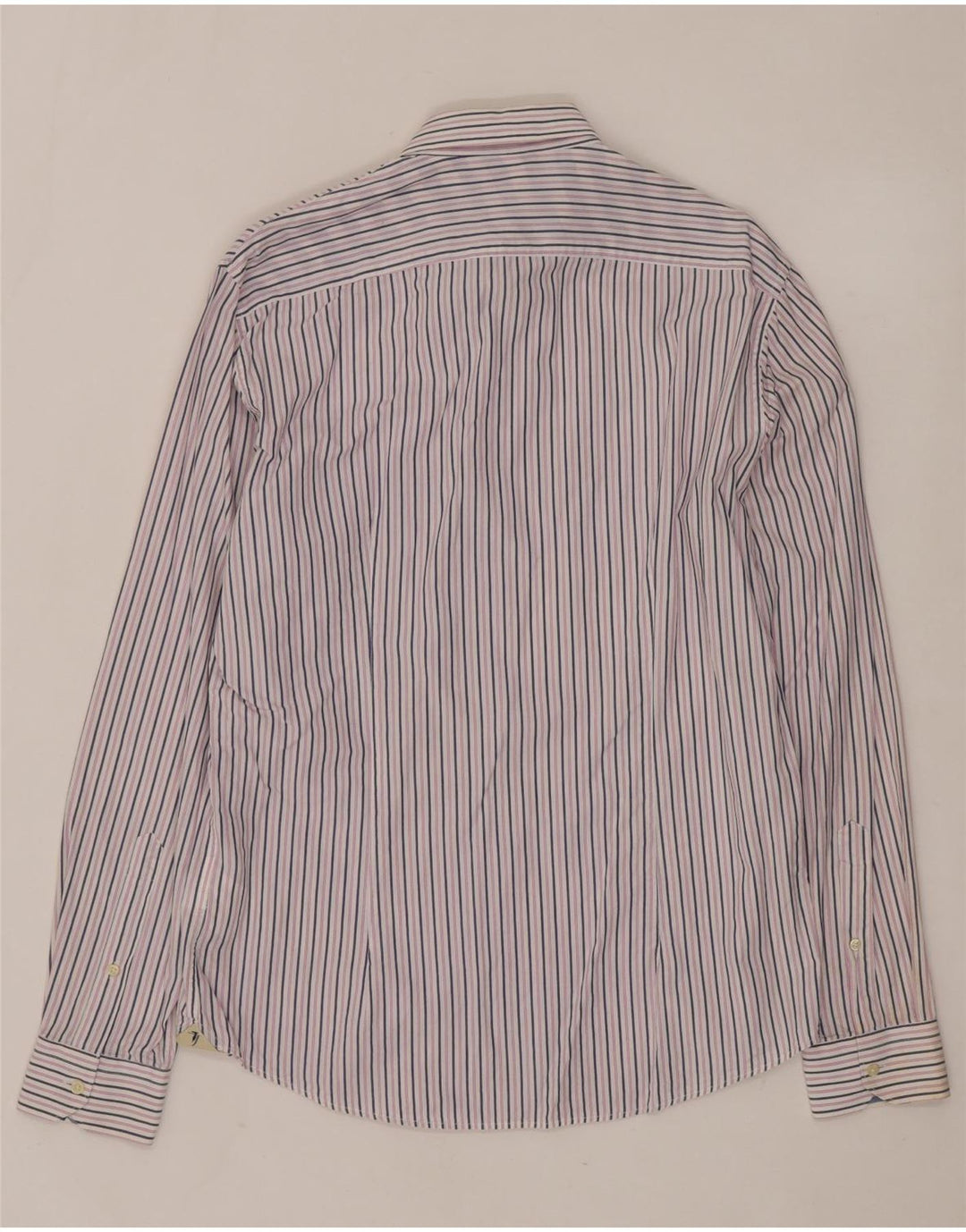 TRUSSARDI JEANS Camicia Uomo Cotone Gessato Large Bianco