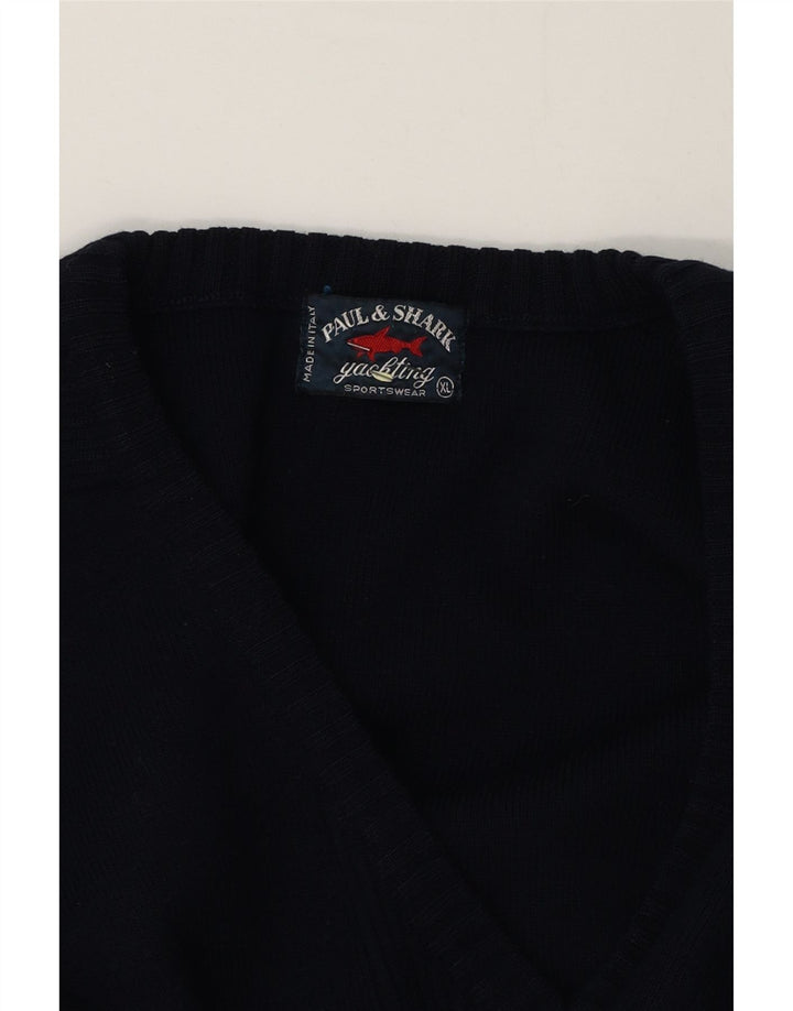 Paul & Shark Maglione da uomo con scollo a V XL Blu navy