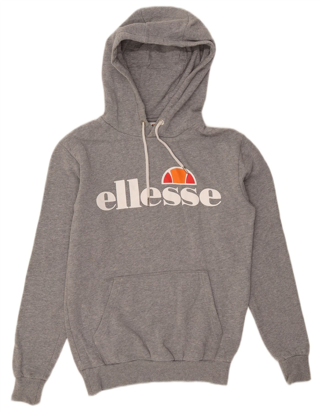 Felpa con cappuccio grafica da uomo Ellesse, piccola, in cotone grigio screziato