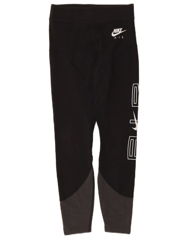 Leggings grafici da donna Nike UK 12 cotone color block medio nero