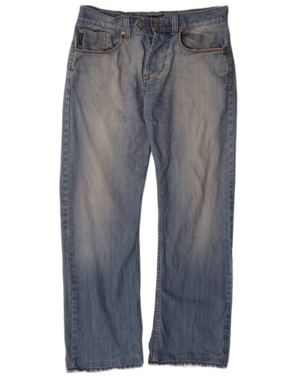 Jeans dritti da uomo Armani W33 L30 in cotone blu