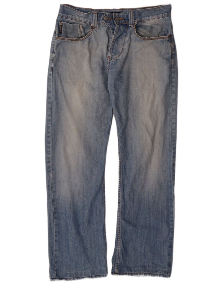 Jeans dritti da uomo Armani W33 L30 in cotone blu