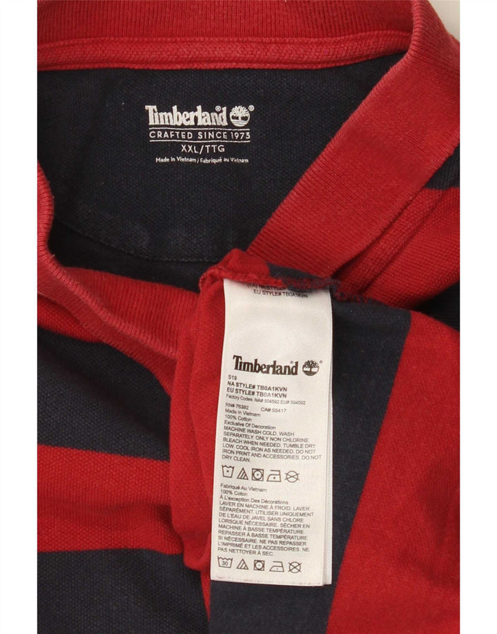 Polo da uomo Timberland 2XL cotone a righe rosse