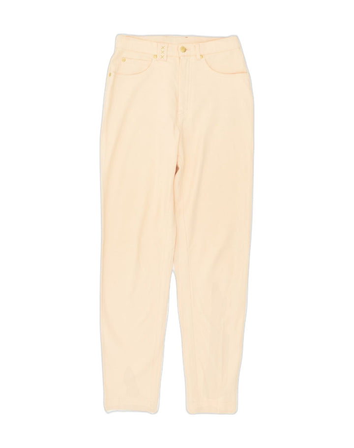 DISMERO Womens Slim Casual Trousers W26 L32 Beige Cotton | Vintage DISMERO | Thrift | Second-Hand DISMERO | Used Clothing | Messina Hembry 