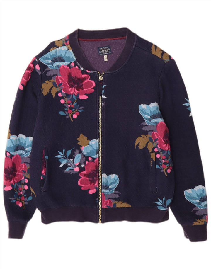 Giacca da tuta da donna Joules UK 12 Poliestere floreale medio blu navy