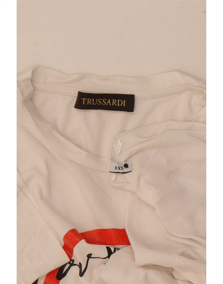 T-shirt grafica da uomo Trussardi Top 2XS Bianca
