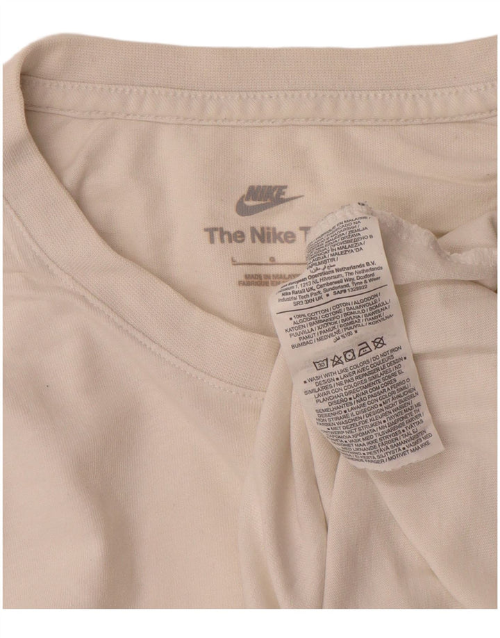 T-shirt da uomo Nike Top grande in cotone bianco