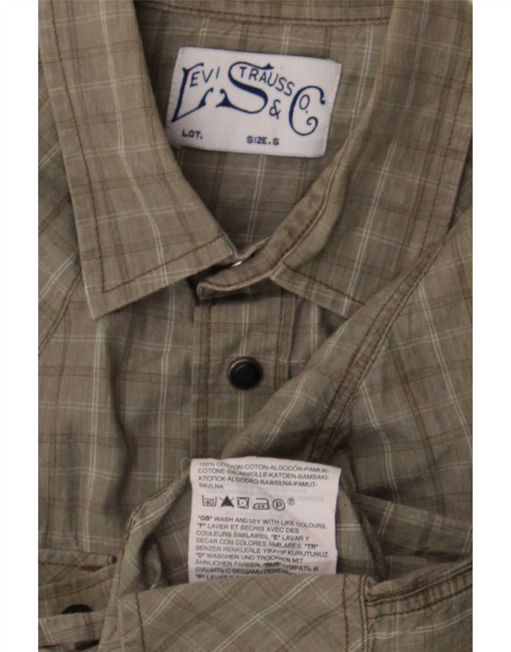 Camicia Western da uomo Levi's in cotone a quadri verdi piccoli