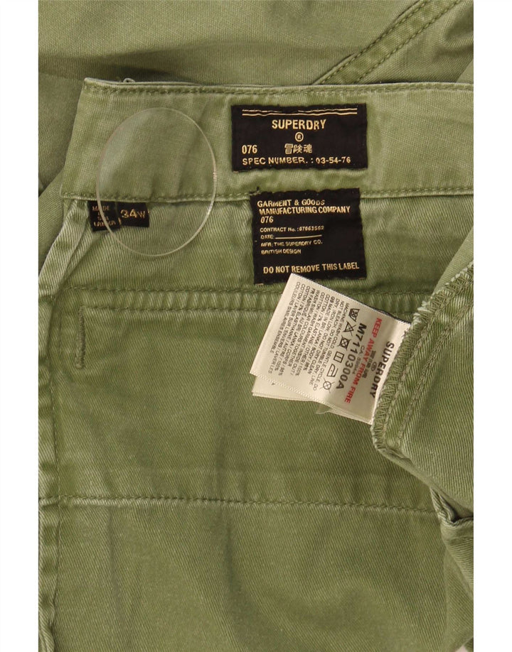 Pantaloncini cargo da uomo Superdry W34 Large Green Cotton