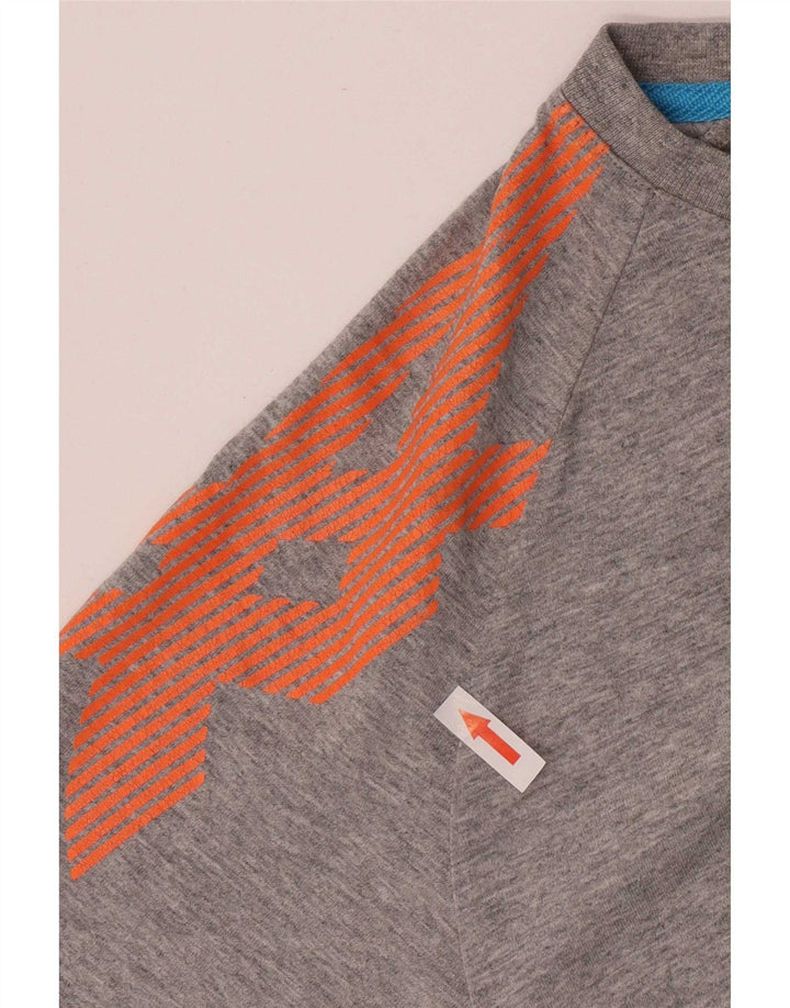 T-shirt grafica da uomo Asics Top XL in cotone grigio
