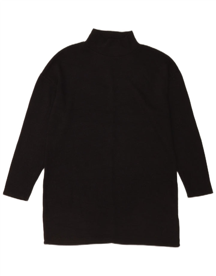 Abito maglione oversize a maniche lunghe da donna Zara UK 10 piccolo poliestere nero